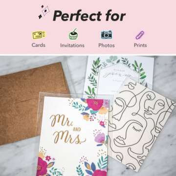 Pack It Chic - 4” X 6” (1000 Pack) Clear Resealable Cello Poly Bags - Fits 4X6 Prints, Photos, A1 Cards, Envelopes - Self Seal