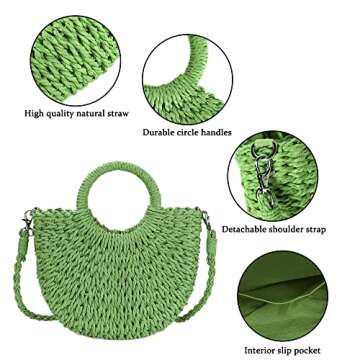 Stylish Womens Straw Beach Bag for Summer Adventures