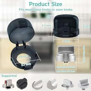 AOSITE Child Safety Stove Knob Covers - 5 Pack