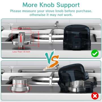 AOSITE Child Safety Stove Knob Covers - 5 Pack