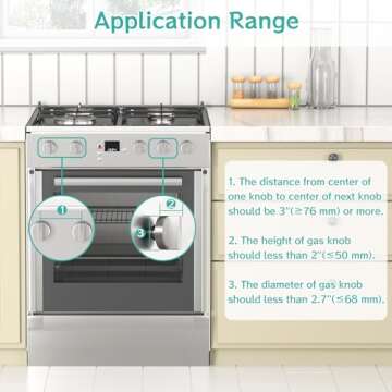 AOSITE Child Safety Stove Knob Covers - 5 Pack