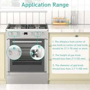 AOSITE Child Safety Stove Knob Covers - 5 Pack