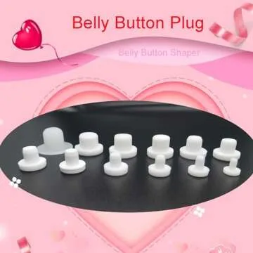IKJNMLP 12PC Belly Button Shaper Silicone Belly Button Plug Post Tummy 12PCS Different Sizes