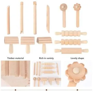 Quality Wooden Clay Tools Set for Creative Arts & Crafts