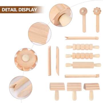 Quality Wooden Clay Tools Set for Creative Arts & Crafts