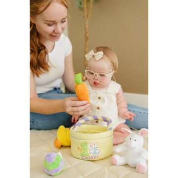 Genius Baby Toys My First Easter Basket for Baby ft Bunny Rabbit, Chick, Carrot and Easter Egg