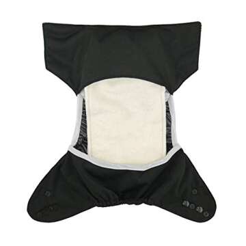 Babygoal Cloth Diaper Covers 6 Pack with Wet Bag for Fitted Diapers and Prefolds with Double Gussets, Adjustable and Reusable for Baby Boys and Girls 6DCF06