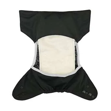 Babygoal Cloth Diaper Covers 6 Pack with Wet Bag for Fitted Diapers and Prefolds with Double Gussets, Adjustable and Reusable for Baby Boys and Girls 6DCF06