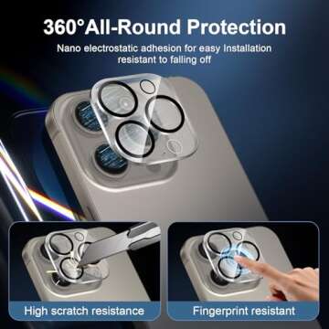 NEW'C iPhone 16 Pro Screen & Camera Lens Protectors Set