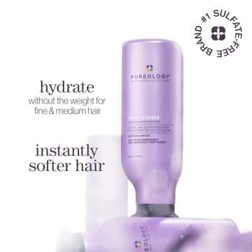 Pureology Hydrate Sheer Nourishing Conditioner | For Fine, Dry Color Treated Hair | Sulfate-Free | V...