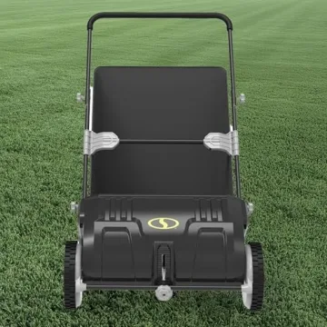Sun Joe 21in Manual Leaf Sweeper with 22 Gal Collection Bag