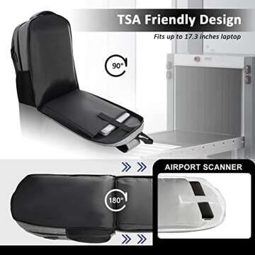 Large Travel Backpack for Students and Travelers - 17.3"