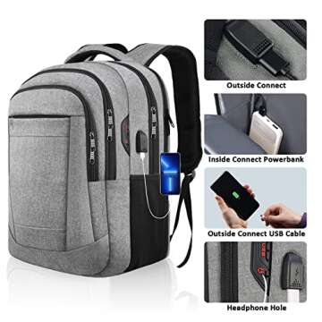 Large Travel Backpack for Students and Travelers - 17.3"