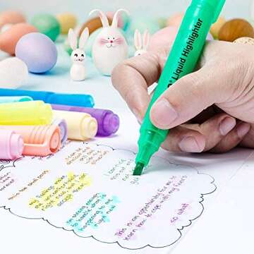 Nicecho Highlighters, Pastel Highlighter, Assorted Colors Highlighters and Pens Set, Chisel Tip, 12 Colors Marker Pen for Adults Kids Students