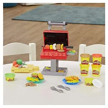 Play-Doh Kitchen Grill Set for Creative Kids Cooking Fun