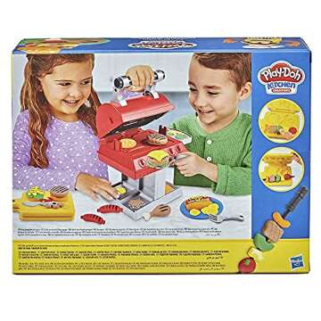 Play-Doh Kitchen Grill Set for Creative Kids Cooking Fun