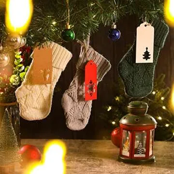 Kathfly 8 Pcs Christmas Mini Stockings for Festive Decor
