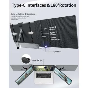 Macsecor Triple Portable Monitor - 14.1'' FHD Dual Extender