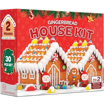 Gingerbread House Kit Set of 2 for Family Fun