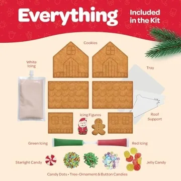 Gingerbread House Kit Set of 2 for Family Fun