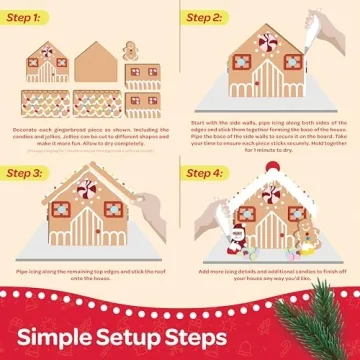 Gingerbread House Kit Set of 2 for Family Fun