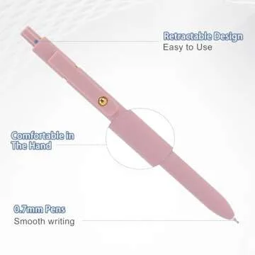 Gel Pens 6Pcs Smooth Writing Medium Point 0.7mm for Journaling