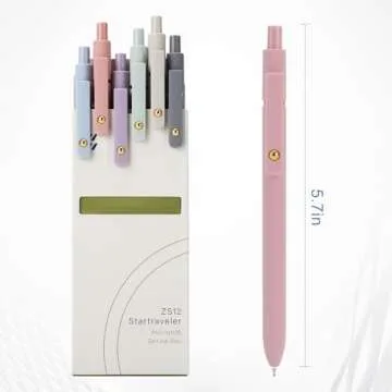 Gel Pens 6Pcs Smooth Writing Medium Point 0.7mm for Journaling