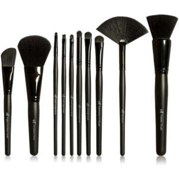 e.l.f. 19-Piece Makeup Brush Set & Roll, 19 Makeup Brushes For All Your Needs From Foundation To Eye...