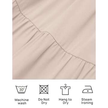 ZESICA Women's 2025 Summer Casual Flutter Short Sleeve Crew Neck Smocked Elastic Waist Tiered Midi Dress,Apricot,Large