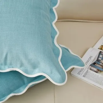 Mayler Yee Scalloped Throw Pillow Covers Set of 2