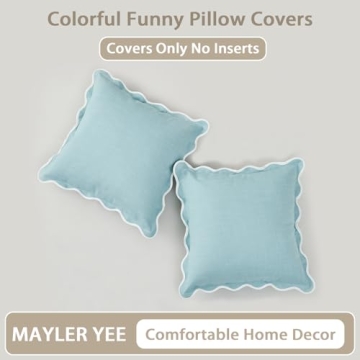 Mayler Yee Scalloped Throw Pillow Covers Set of 2