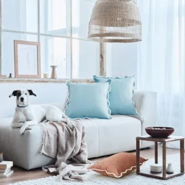 Mayler Yee Scalloped Throw Pillow Covers Set of 2