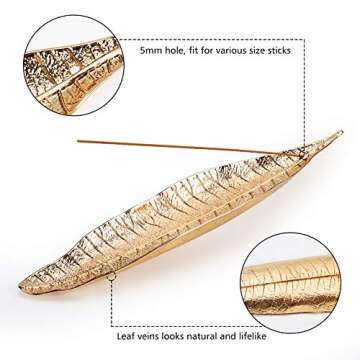 Accmor Leaf and Snail Incense Holder Set for Meditation