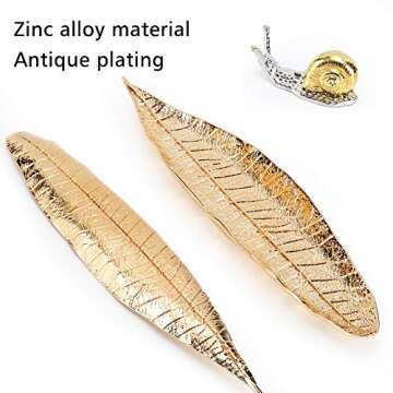 Accmor Leaf and Snail Incense Holder Set for Meditation