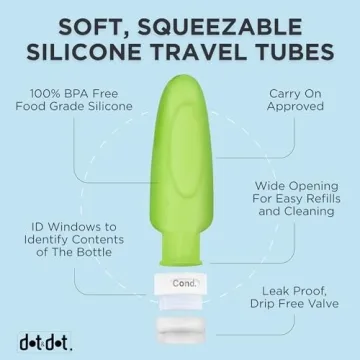 TSA Approved Leak Proof Silicone Travel Bottles 3oz