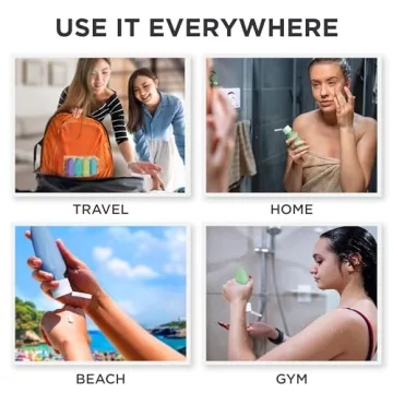 TSA Approved Leak Proof Silicone Travel Bottles 3oz