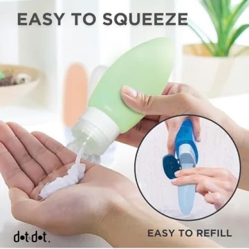 TSA Approved Leak Proof Silicone Travel Bottles 3oz