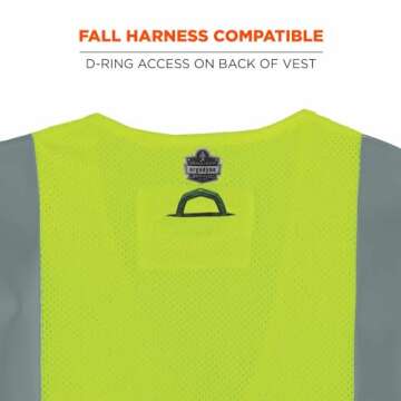Ergodyne Safety Type R Class 2 FR Modacrylic Vest, Lime, Large-X-Large US
