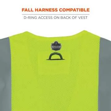 Ergodyne Safety Type R Class 2 FR Modacrylic Vest, Lime, Large-X-Large US