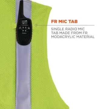 Ergodyne Safety Type R Class 2 FR Modacrylic Vest, Lime, Large-X-Large US