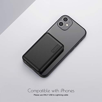 Miady 2-Pack 5000mAh Mini Portable Charger, 5V 2.4A USB-C Output Fast Charging Battery Pack Travel Small Power Bank Phone Charger Compatible with iPhone 16/15 Samsung S24/S22 Google iPad Android etc