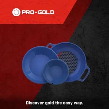 Minelab PRO-Gold Panning Kit - 2 Gold Pans, 1 Classifier, 1 Convertible Carry Bag & More