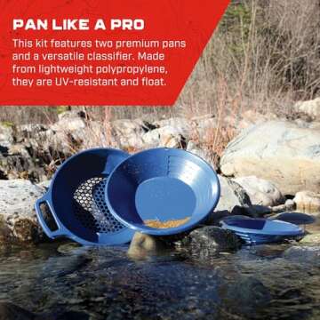 Minelab PRO-Gold Panning Kit - 2 Gold Pans, 1 Classifier, 1 Convertible Carry Bag & More