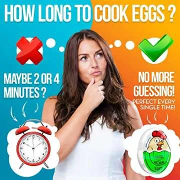 Egg Timer That Goes in Water, Color Changing Egg Timer, Perfect for Boiling Eggs - Hard, Medium, Sof...