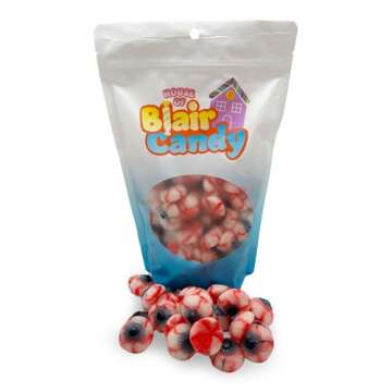 Gummy Eyeballs - 2 LB Resealable Stand Up Candy Bag - Halloween Themed Bloody Eyeball Gummies - Scar...