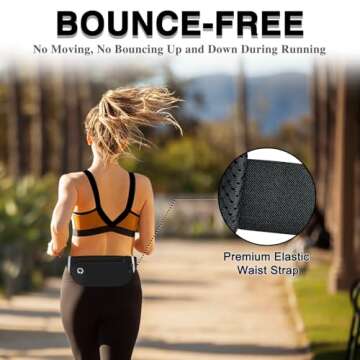 TORRYZA Fanny Packs for Women Men, Waterproof Waist Pack with Reflective Strip, Lightweight Slim Bel...