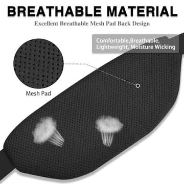 TORRYZA Fanny Packs for Women Men, Waterproof Waist Pack with Reflective Strip, Lightweight Slim Belt Bag with No-Bounce Adjustable Strap Running Travel Hiking Walking Sport(Black)