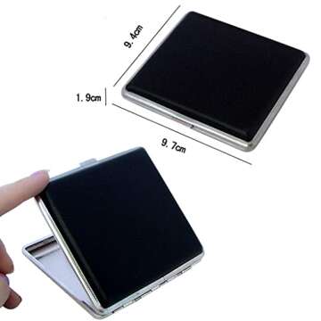 YANGPING- Cigarette Tin Stylish and Simple Metal Cigarettes Box Ideal Business Gift Men and Women Outdoor Universal Cigarette Case BMZDXJH-1 (Color : Black, Size : A)