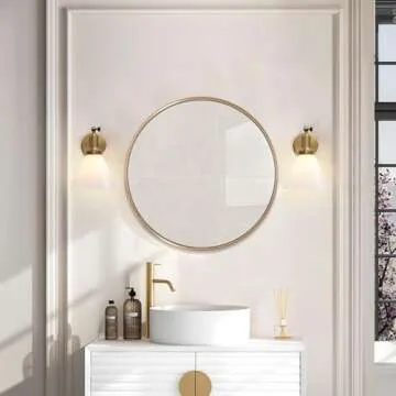 PERMO Industrial Vintage Slope Pole Wall Mount Single Sconce with Funnel Flared Milk White Glass Sha...