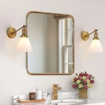 PERMO Vintage Industrial Wall Sconce with Glass Shade